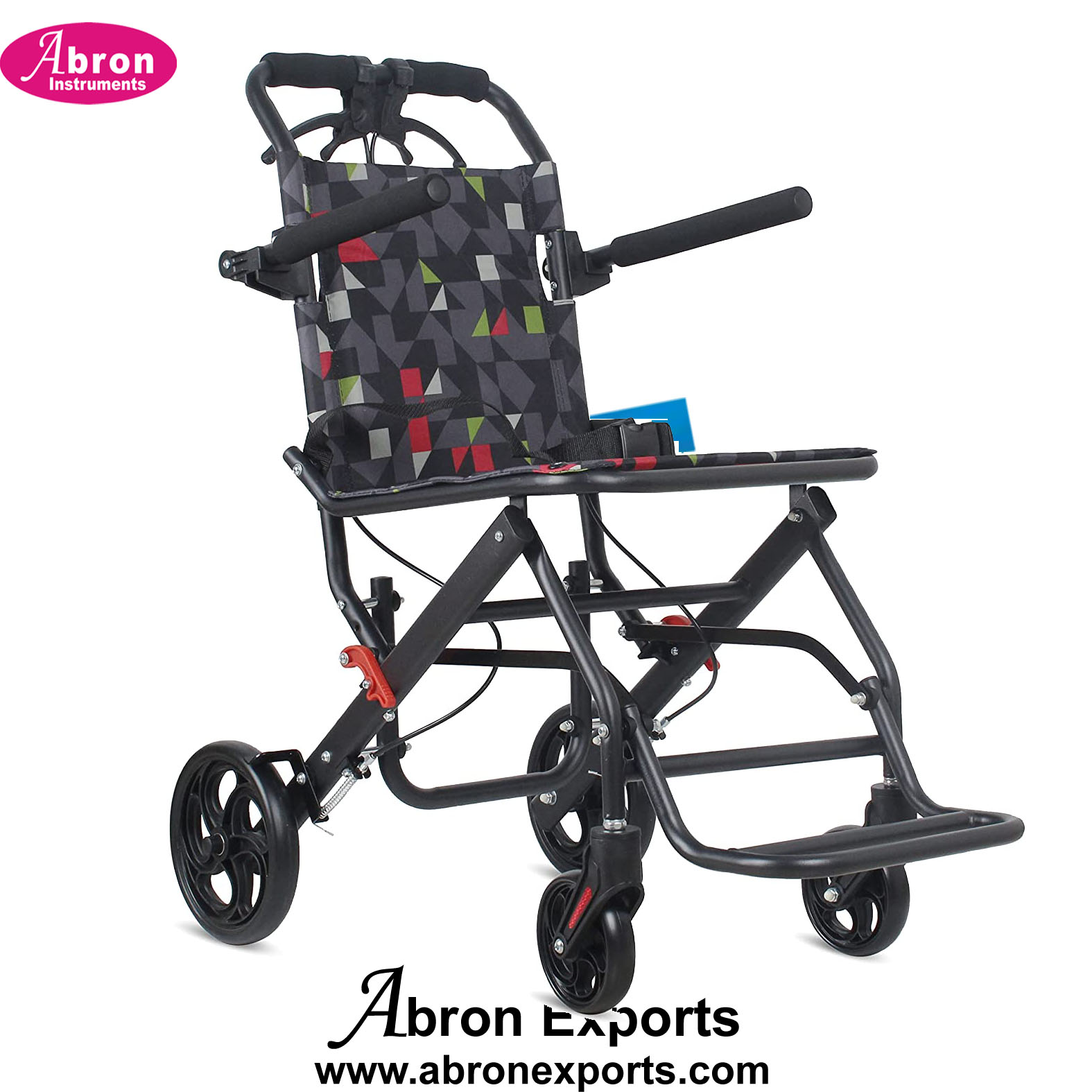 Wheel chair aluminium 8kg folding super light transport use four caster capacity 150kg folding for adult abron ABM-2362FA8